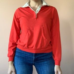 Preppy Vintage Collared Sweatshirt